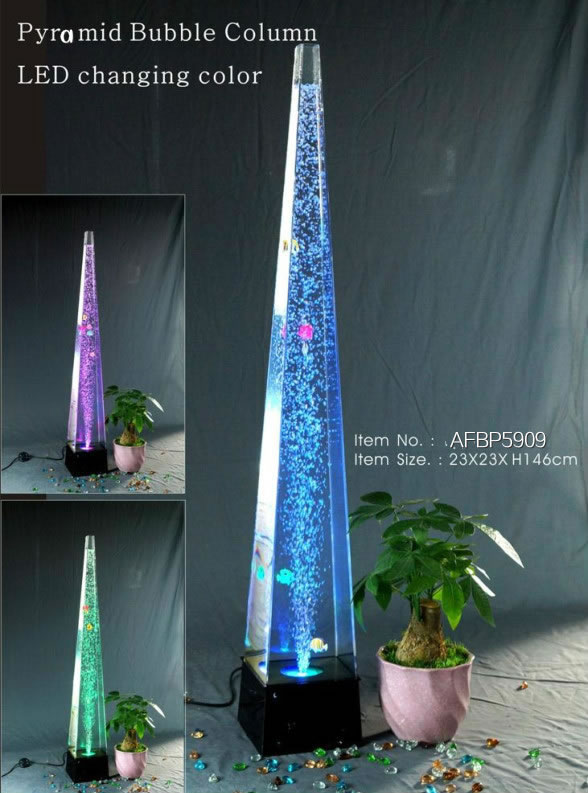 Floor standing LED bubble pyramid triangle column ,sensory items for kids NEW