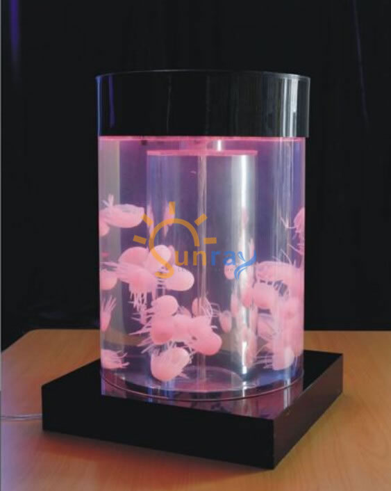 Table top colorful Jellyfish tank. fish tank,TABLETOP BUBBLE FEATURE FOUNTAIN