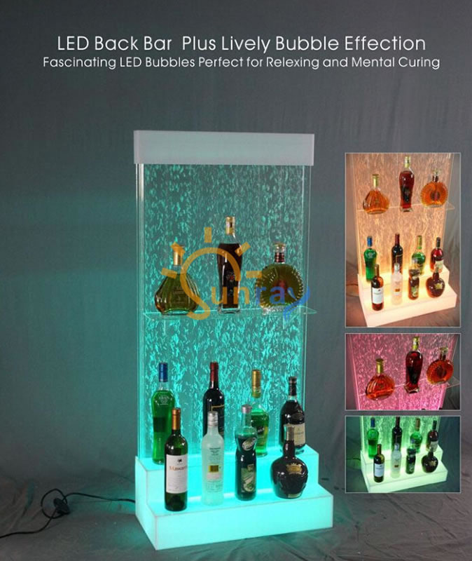 Bubble Wine Cabinet,LED Bubble Feature Displaying Cabinet