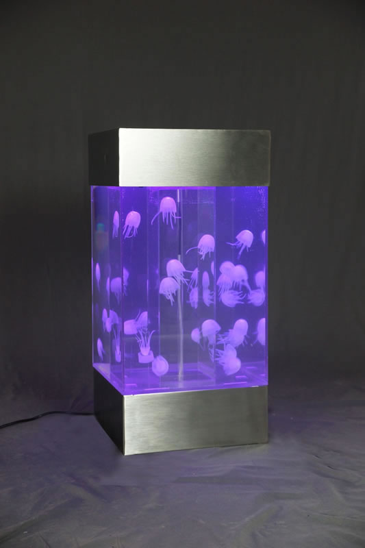 Table top colorful Jellyfish tank. fish tank,TABLETOP BUBBLE FEATURE FOUNTAIN