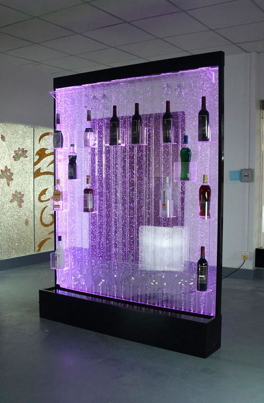 LED bubble feature wine cabinet,LED Bubble Feature Displaying Cabinet