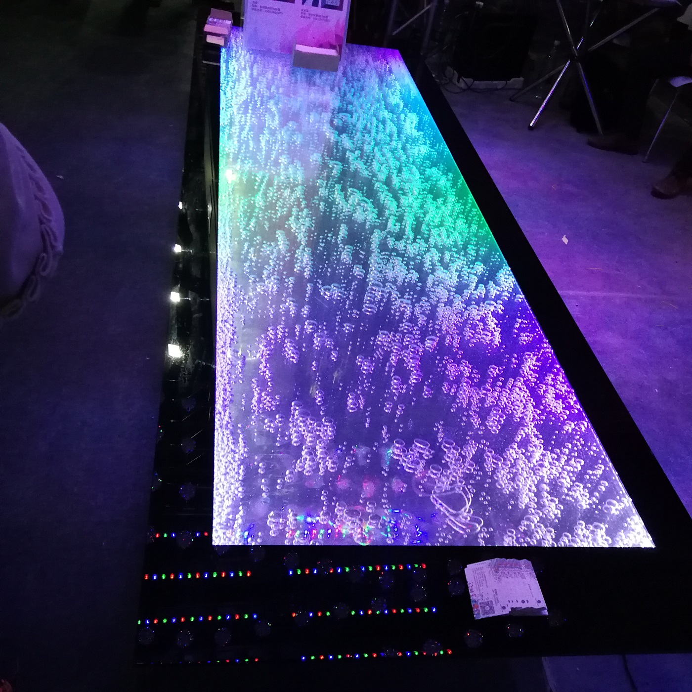 horizontal bubble bar table,LED Bubble Feature Coffee Table
