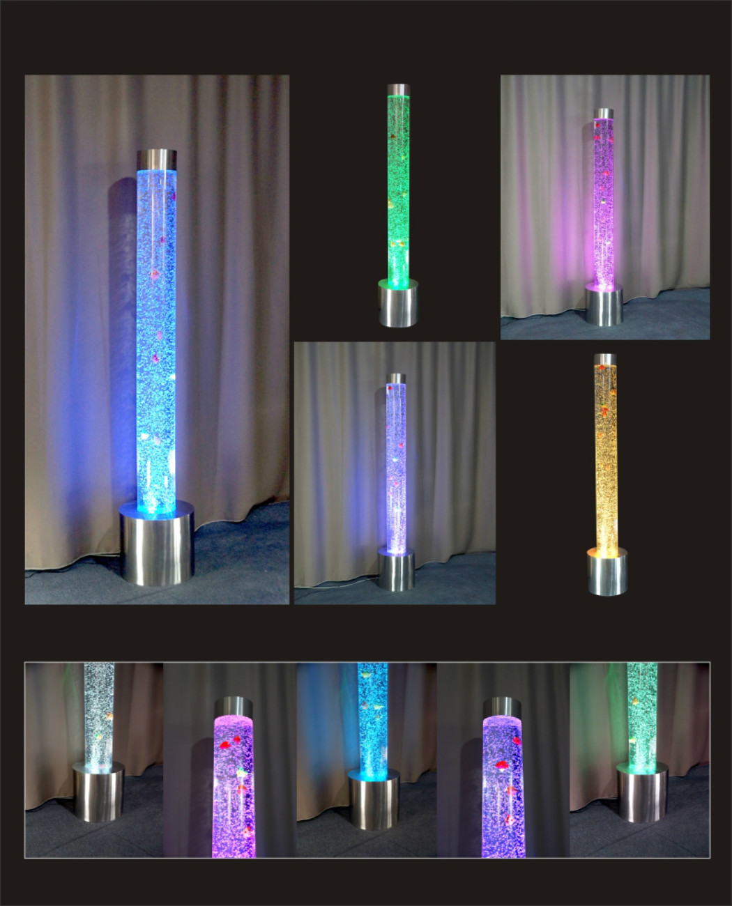 Floor standing LED  Bubble Tube Cylinder,sensory items for kids NEW