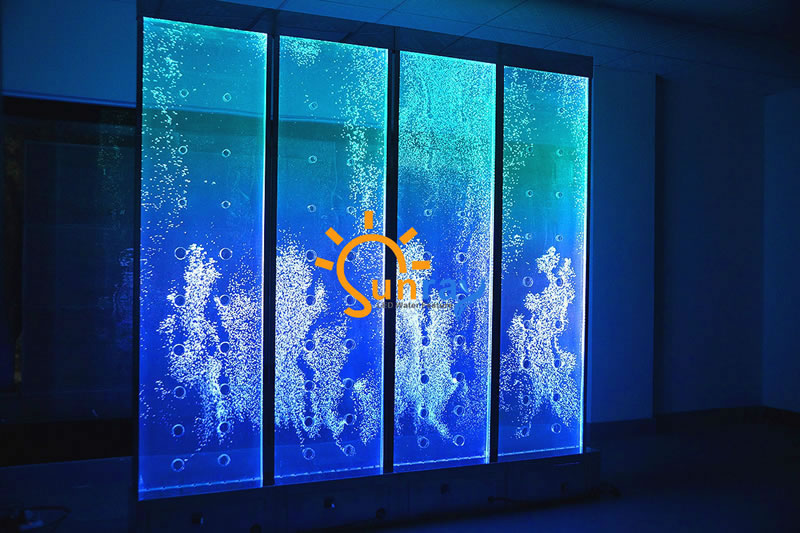 Customized Floor Standing Digital Bubble Feature Wall ,Programmed water bubble wall