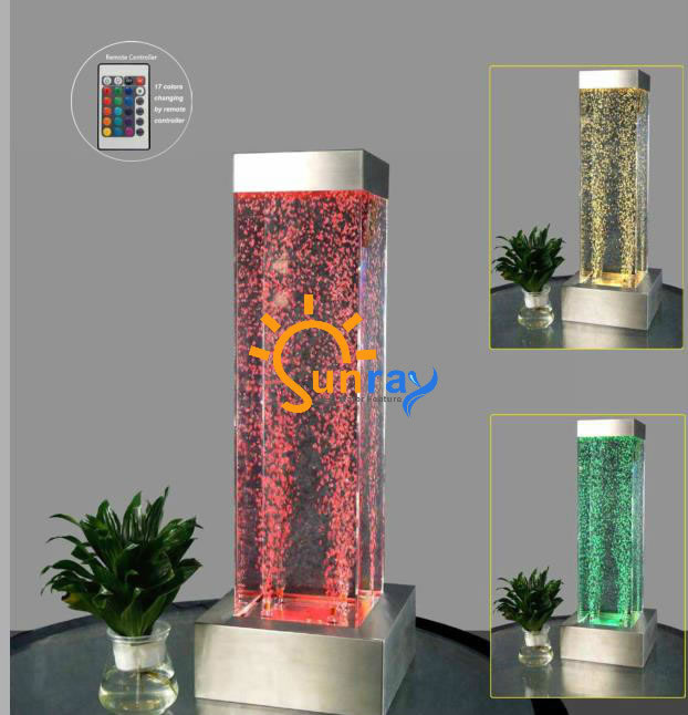 Tabletop LED bubble square column,TABLETOP BUBBLE FEATURE FOUNTAIN