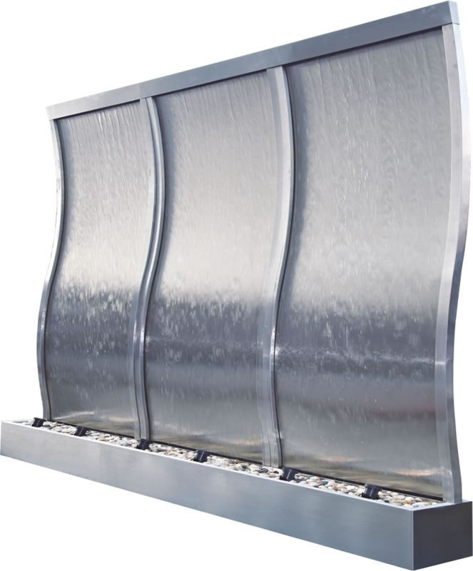  Floor Standing Stainless Steel Curved Waterfall ,Floor Standing Waterfall