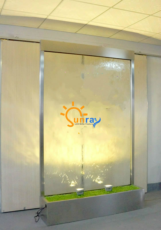 Customized Big Floor waterfall with stainless steel frame,Floor Standing Waterfall