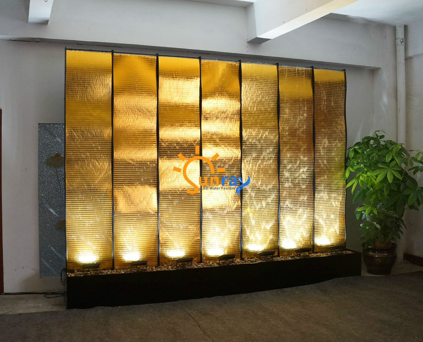 Floor Standing Acrylic Curved Waterfall ,Floor Standing Waterfall