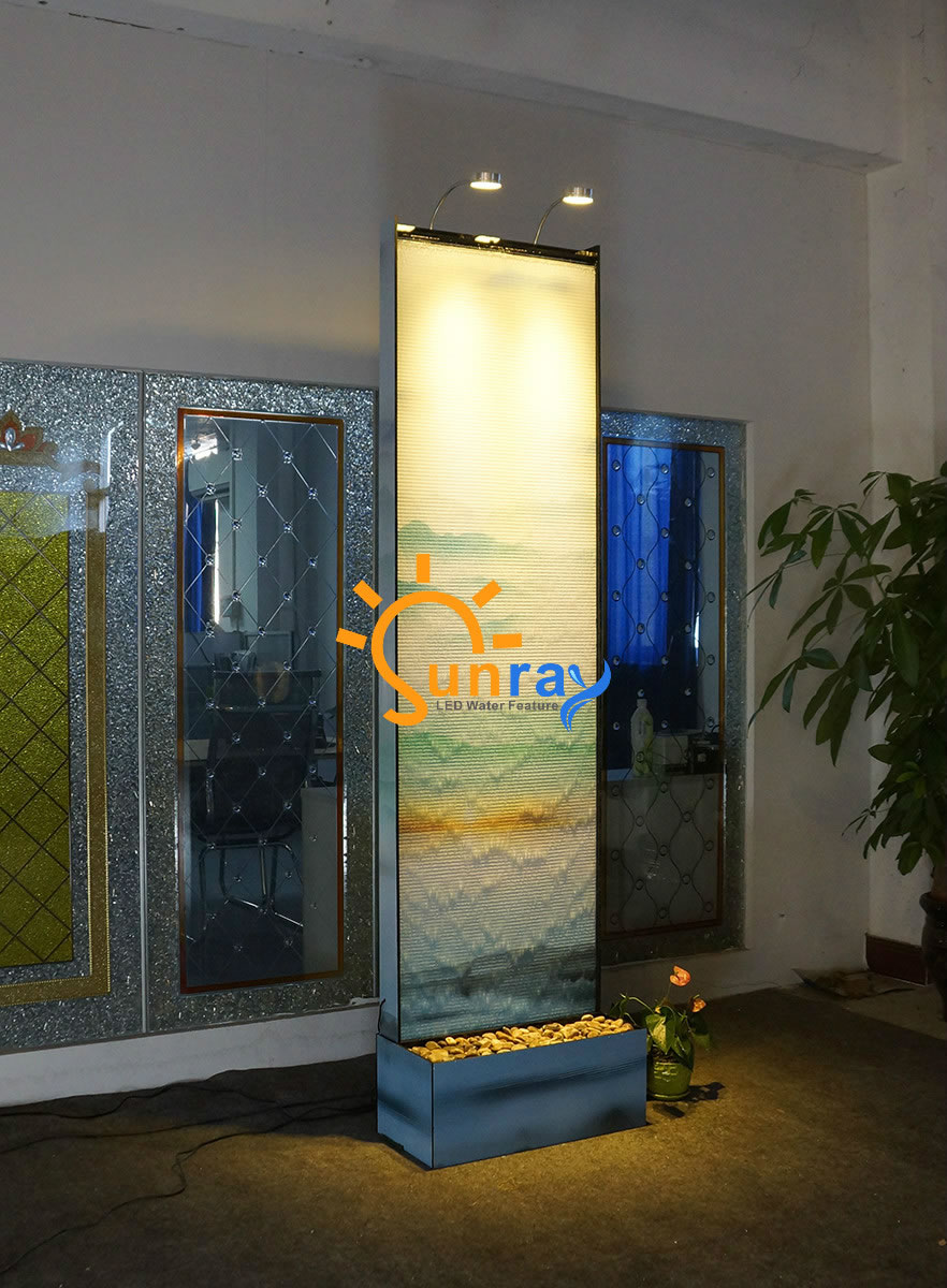  Floor Standing Waterfall with Landscape Graphic panel,Floor Standing Waterfall