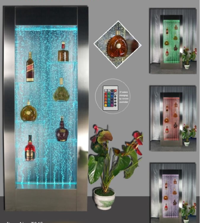 LED Bubble Feature Wine Cabinet  ,LED Bubble Feature Displaying Cabinet
