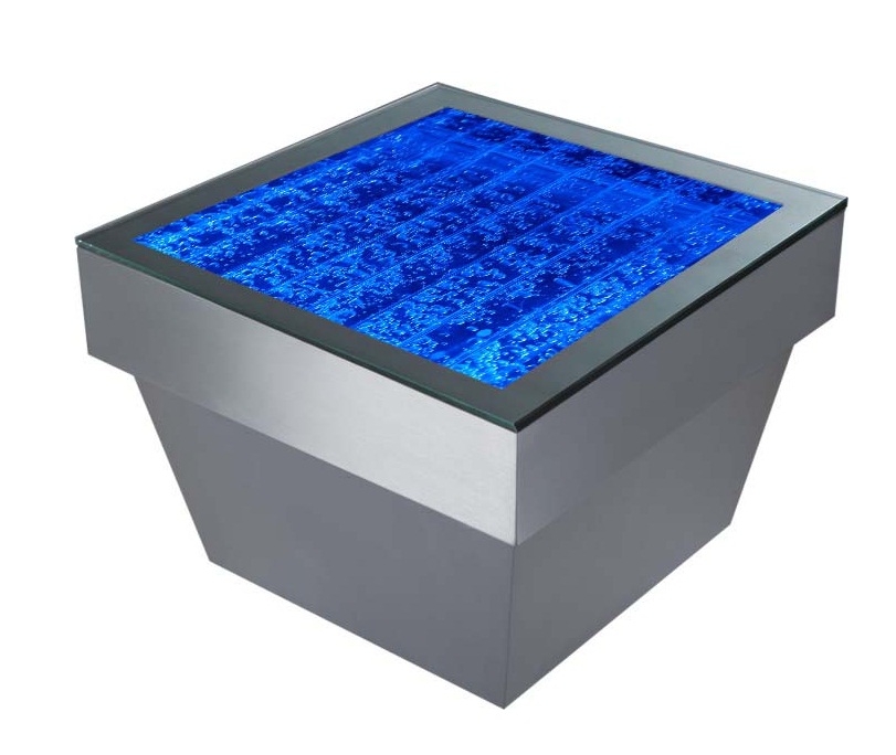  LED Bubble Feature Coffee Table Square Table,LED Bubble Feature Coffee Table