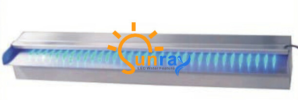 Stainless Steel Spillway Waterfall with LED Bar,Cascade Spillway Waterfall for garden pond swimming pool