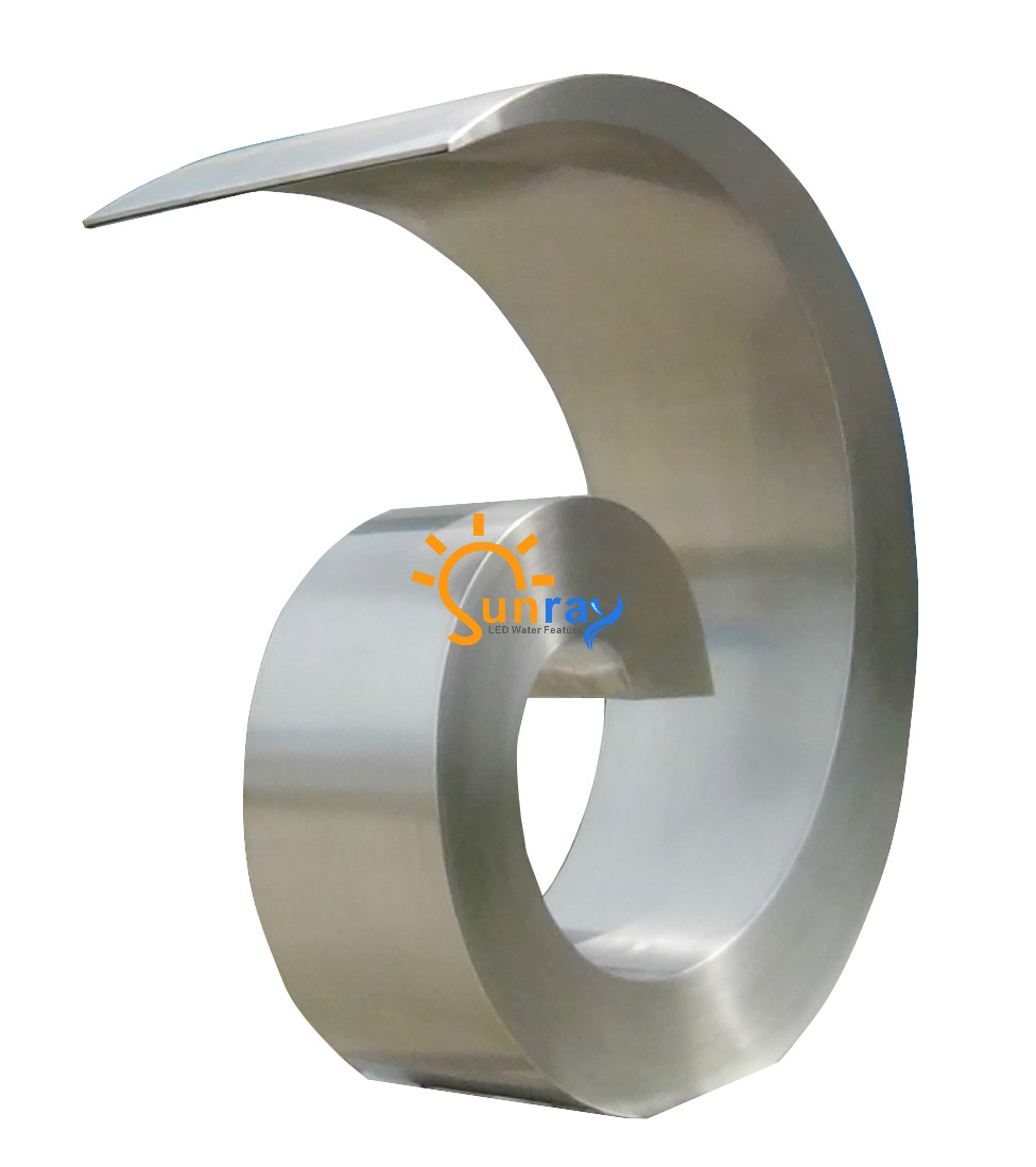 Stainless Steel Snail-Shaped Cascade Spillway Waterfall,Cascade Spillway Waterfall for garden pond swimming pool