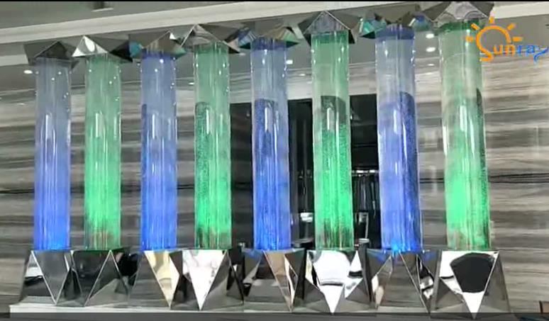 LED bubble tubes pillars,Programmed water bubble wall