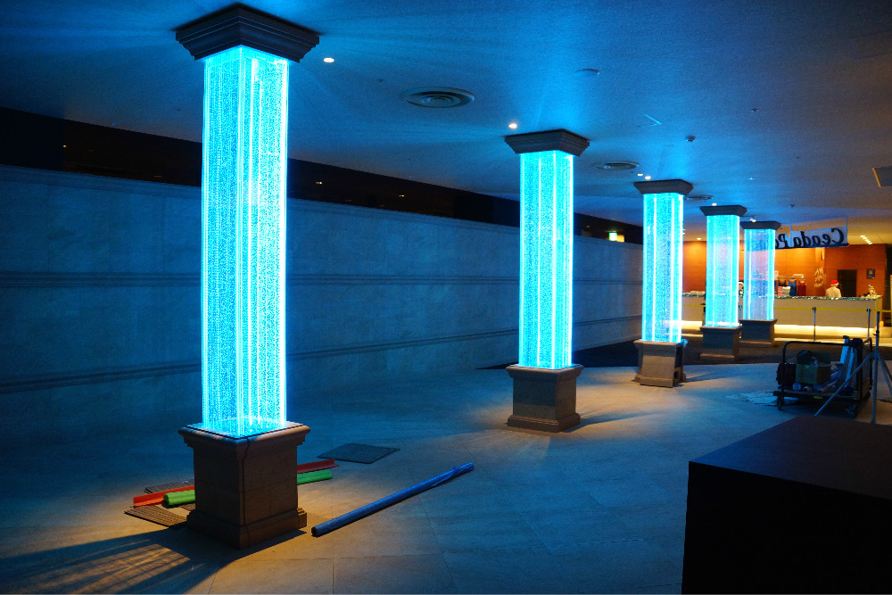 LED bubble pillars,Programmed water bubble wall