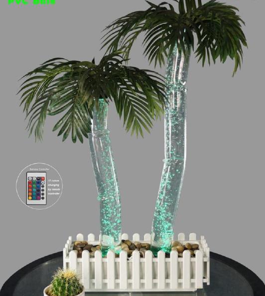 twin column plant,TABLETOP BUBBLE FEATURE FOUNTAIN