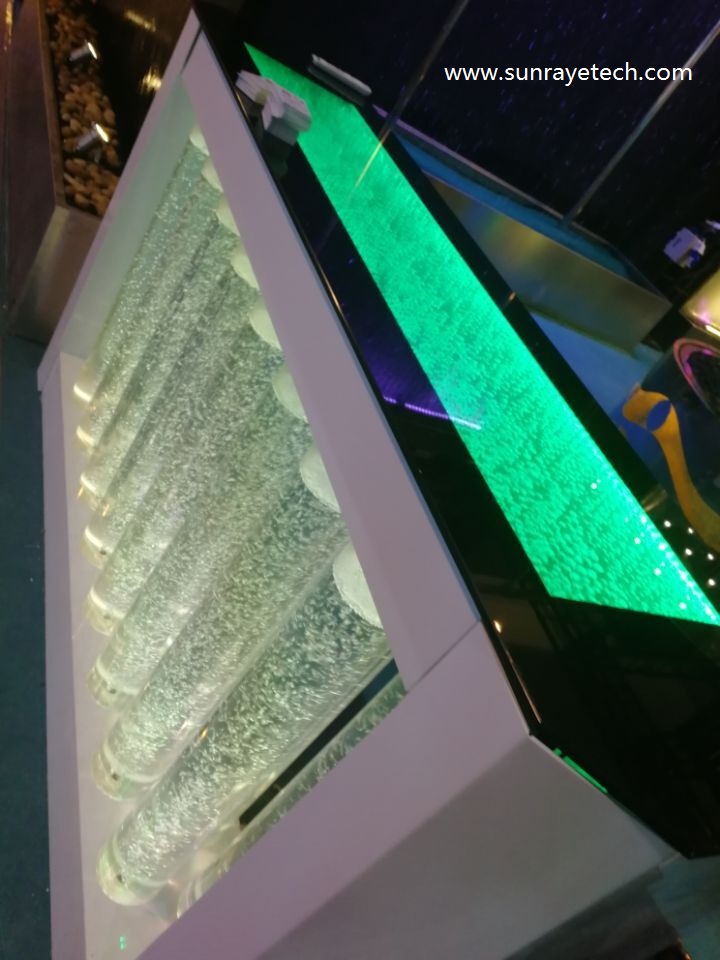 ,LED bubble feature bar counter reception desk