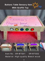 LED buttons table sensory items with graffiti top fun play sensory room DIY cleanable